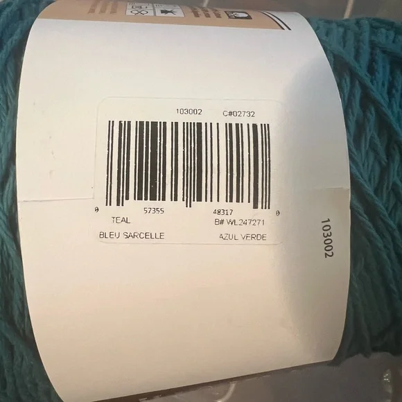 Lily Cotton Yarn in Deep Teal - Picture 3 of 4